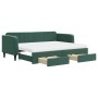Sofá cama nido con cajones terciopelo verde oscuro 80x200 cm de vidaXL, Camas y somieres - Ref: Foro24-3197130, Precio: 455,5...