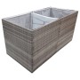 Jardinera ratán sintético gris 157x80x80 cm en Macetas y jardineras | Comprar online en Foru.es