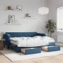 Trundle sofa bed with drawers blue velvet 80x200 cm by vidaXL, Beds and slatted bases - Ref: Foro24-3197127, Price: 452,13 €,...