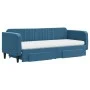 Trundle sofa bed with drawers blue velvet 80x200 cm by vidaXL, Beds and slatted bases - Ref: Foro24-3197127, Price: 452,13 €,...