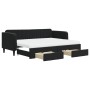Sofá cama nido con cajones terciopelo negro 80x200 cm de vidaXL, Camas y somieres - Ref: Foro24-3197132, Precio: 452,19 €, De...