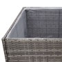 Jardinera ratán sintético gris 157x80x80 cm en Macetas y jardineras | Comprar online en Foru.es