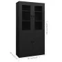 Armario de oficina de acero negro 90x40x180 cm de vidaXL, Taquillas y armarios de almacenamiento - Ref: Foro24-335948, Precio...