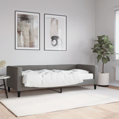 Sofá cama con colchón tela gris oscuro 80x200 cm de vidaXL, Camas y somieres - Ref: Foro24-3196556, Precio: 329,98 €, Descuen...