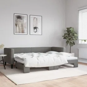 Sofá cama nido tela gris oscuro 80x200 cm de vidaXL, Camas y somieres - Ref: Foro24-3196574, Precio: 241,29 €, Descuento: %