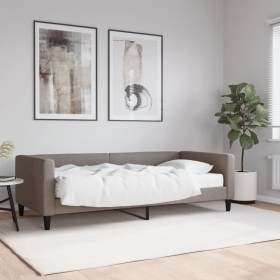 Sofá cama con colchón tela gris taupe 90x200 cm de vidaXL, Camas y somieres - Ref: Foro24-3196563, Precio: 311,53 €, Descuent...