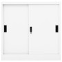 Armario de oficina con puerta corredera acero blanco 90x40x90cm de vidaXL, Taquillas y armarios de almacenamiento - Ref: Foro...