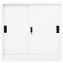 Armario de oficina con puerta corredera acero blanco 90x40x90cm de vidaXL, Taquillas y armarios de almacenamiento - Ref: Foro...