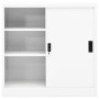 Armario de oficina con puerta corredera acero blanco 90x40x90cm de vidaXL, Taquillas y armarios de almacenamiento - Ref: Foro...