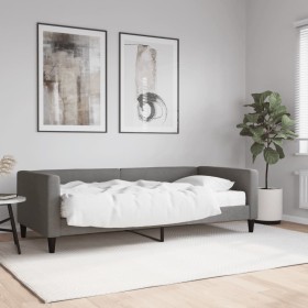 Sofá cama con colchón tela gris oscuro 90x200 cm de vidaXL, Camas y somieres - Ref: Foro24-3196561, Precio: 297,01 €, Descuen...