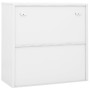 Armario de oficina con puerta corredera acero blanco 90x40x90cm de vidaXL, Taquillas y armarios de almacenamiento - Ref: Foro...