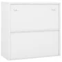 Armario de oficina con puerta corredera acero blanco 90x40x90cm de vidaXL, Taquillas y armarios de almacenamiento - Ref: Foro...