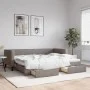 Sofá cama nido con cajones tela gris taupe 80x200 cm de vidaXL, Camas y somieres - Ref: Foro24-3196612, Precio: 281,85 €, Des...
