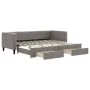 Sofá cama nido con cajones tela gris taupe 80x200 cm de vidaXL, Camas y somieres - Ref: Foro24-3196612, Precio: 281,85 €, Des...