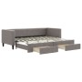 Sofá cama nido con cajones tela gris taupe 80x200 cm de vidaXL, Camas y somieres - Ref: Foro24-3196612, Precio: 248,57 €, Des...