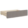 Sofá cama nido con cajones tela gris taupe 80x200 cm de vidaXL, Camas y somieres - Ref: Foro24-3196612, Precio: 248,57 €, Des...
