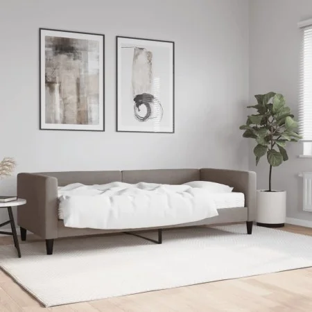 Sofá cama con colchón tela gris taupe 80x200 cm de vidaXL, Camas y somieres - Ref: Foro24-3196558, Precio: 306,84 €, Descuent...