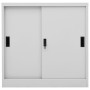 Armario de oficina puerta corredera acero gris claro 90x40x90cm de vidaXL, Taquillas y armarios de almacenamiento - Ref: Foro...