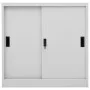 Armario de oficina puerta corredera acero gris claro 90x40x90cm de vidaXL, Taquillas y armarios de almacenamiento - Ref: Foro...