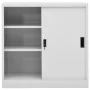 Armario de oficina puerta corredera acero gris claro 90x40x90cm de vidaXL, Taquillas y armarios de almacenamiento - Ref: Foro...