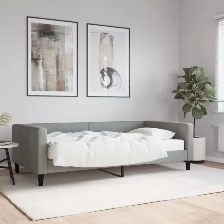 Sofá cama con colchón tela gris claro 100x200 cm de vidaXL, Camas y somieres - Ref: Foro24-3196565, Precio: 368,67 €, Descuen...