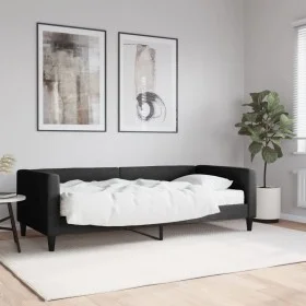 Schlafsofa mit schwarzer Stoffmatratze 90x200 cm von vidaXL, Betten und Lattenroste - Ref: Foro24-3196562, Preis: 329,40 €, R...