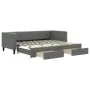 Sofá cama nido con cajones tela gris oscuro 80x200 cm de vidaXL, Camas y somieres - Ref: Foro24-3196610, Precio: 281,43 €, De...