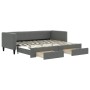 Sofá cama nido con cajones tela gris oscuro 80x200 cm de vidaXL, Camas y somieres - Ref: Foro24-3196610, Precio: 285,52 €, De...