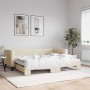 Sofá cama nido tela crema 80x200 cm de vidaXL, Camas y somieres - Ref: Foro24-3196577, Precio: 246,49 €, Descuento: %