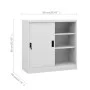 Armario de oficina puerta corredera acero gris claro 90x40x90cm de vidaXL, Taquillas y armarios de almacenamiento - Ref: Foro...