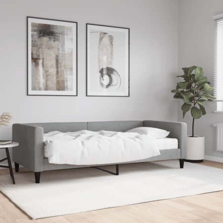 Sofá cama con colchón tela gris claro 90x200 cm de vidaXL, Camas y somieres - Ref: Foro24-3196560, Precio: 296,21 €, Descuent...