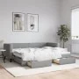 Sofá cama nido con cajones tela gris claro 80x200 cm de vidaXL, Camas y somieres - Ref: Foro24-3196609, Precio: 281,63 €, Des...
