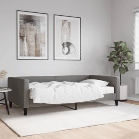 Sofá cama con colchón tela gris oscuro 100x200 cm de vidaXL, Camas y somieres - Ref: Foro24-3196566, Precio: 294,64 €, Descue...