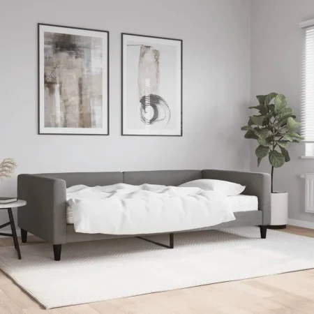 Sofá cama con colchón tela gris oscuro 100x200 cm de vidaXL, Camas y somieres - Ref: Foro24-3196566, Precio: 369,34 €, Descue...