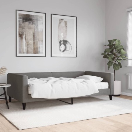 Sofá cama con colchón tela gris oscuro 100x200 cm de vidaXL, Camas y somieres - Ref: Foro24-3196566, Precio: 294,64 €, Descue...