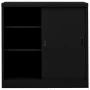 Armario de oficina con puerta corredera acero negro 90x40x90cm de vidaXL, Taquillas y armarios de almacenamiento - Ref: Foro2...