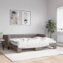 Sofá cama nido con colchón tela gris taupe 80x200 cm de vidaXL, Camas y somieres - Ref: Foro24-3196594, Precio: 393,43 €, Des...