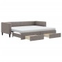 Sofá cama nido con cajones tela gris taupe 80x200 cm de vidaXL, Camas y somieres - Ref: Foro24-3196630, Precio: 429,89 €, Des...
