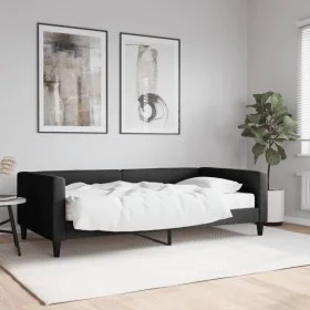 Sofá cama con colchón tela negro 100x200 cm de vidaXL, Camas y somieres - Ref: Foro24-3196567, Precio: 366,84 €, Descuento: %