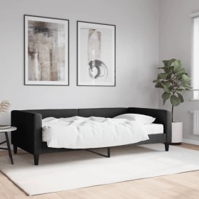 Sofá cama con colchón tela negro 100x200 cm de vidaXL, Camas y somieres - Ref: Foro24-3196567, Precio: 336,96 €, Descuento: %