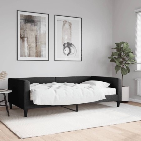 Sofá cama con colchón tela negro 100x200 cm de vidaXL, Camas y somieres - Ref: Foro24-3196567, Precio: 336,96 €, Descuento: %