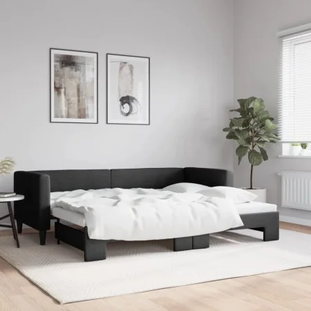 Sofá cama nido tela negro 80x200 cm de vidaXL, Camas y somieres - Ref: Foro24-3196575, Precio: 237,28 €, Descuento: %