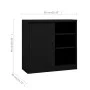 Armario de oficina con puerta corredera acero negro 90x40x90cm de vidaXL, Taquillas y armarios de almacenamiento - Ref: Foro2...