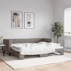 Sofá cama nido tela gris taupe 80x200 cm de vidaXL, Camas y somieres - Ref: Foro24-3196576, Precio: 242,01 €, Descuento: %
