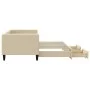 Sofá cama nido con cajones tela color crema 80x200 cm de vidaXL, Camas y somieres - Ref: Foro24-3196613, Precio: 282,01 €, De...