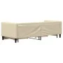 Sofá cama nido con cajones tela color crema 80x200 cm de vidaXL, Camas y somieres - Ref: Foro24-3196613, Precio: 282,01 €, De...