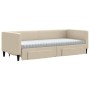 Sofá cama nido con cajones tela color crema 80x200 cm de vidaXL, Camas y somieres - Ref: Foro24-3196631, Precio: 452,78 €, De...