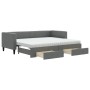 Sofá cama nido con cajones tela gris oscuro 80x200 cm de vidaXL, Camas y somieres - Ref: Foro24-3196628, Precio: 475,53 €, De...