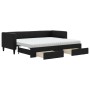 Sofá cama nido con cajones tela negro 80x200 cm de vidaXL, Camas y somieres - Ref: Foro24-3196629, Precio: 453,19 €, Descuent...