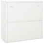 Armario con puerta corredera acero blanco 90x40x90 cm de vidaXL, Taquillas y armarios de almacenamiento - Ref: Foro24-335954,...